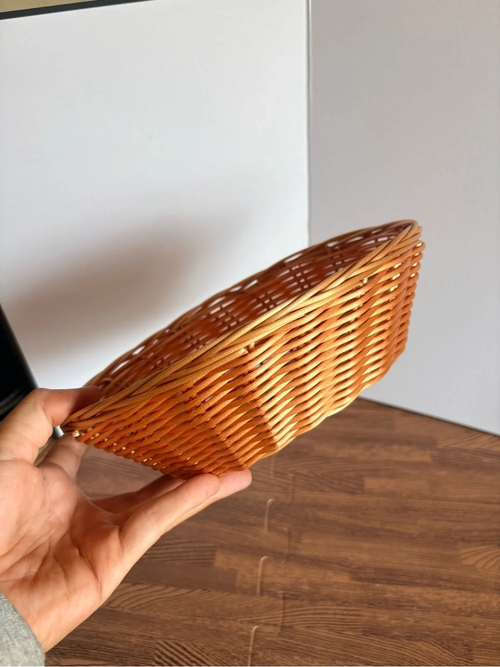 Handwoven Tan Small Serving Basket